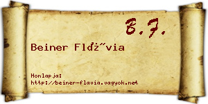 Beiner Flávia névjegykártya